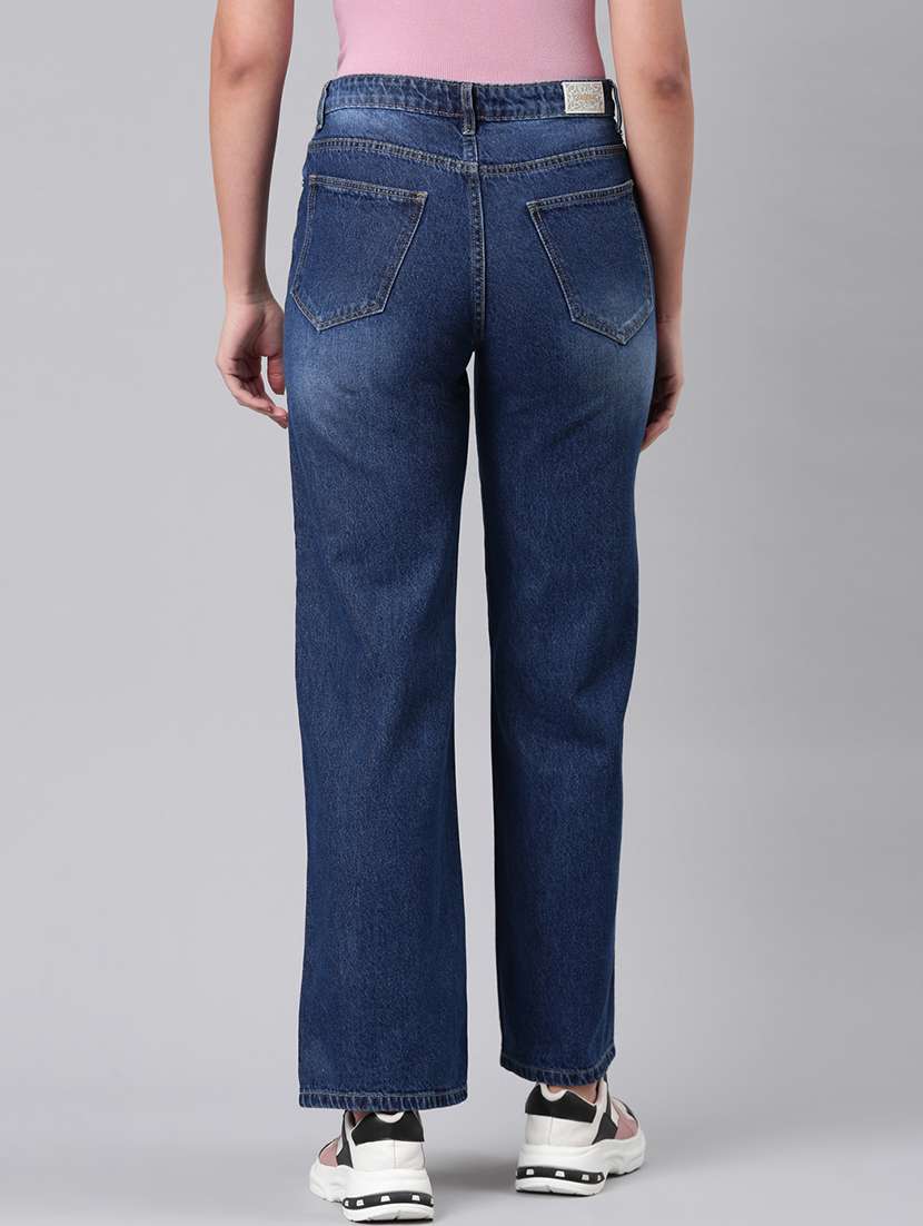 women washed high rise wide leg jean - 21992427 -  Standard Image - 4