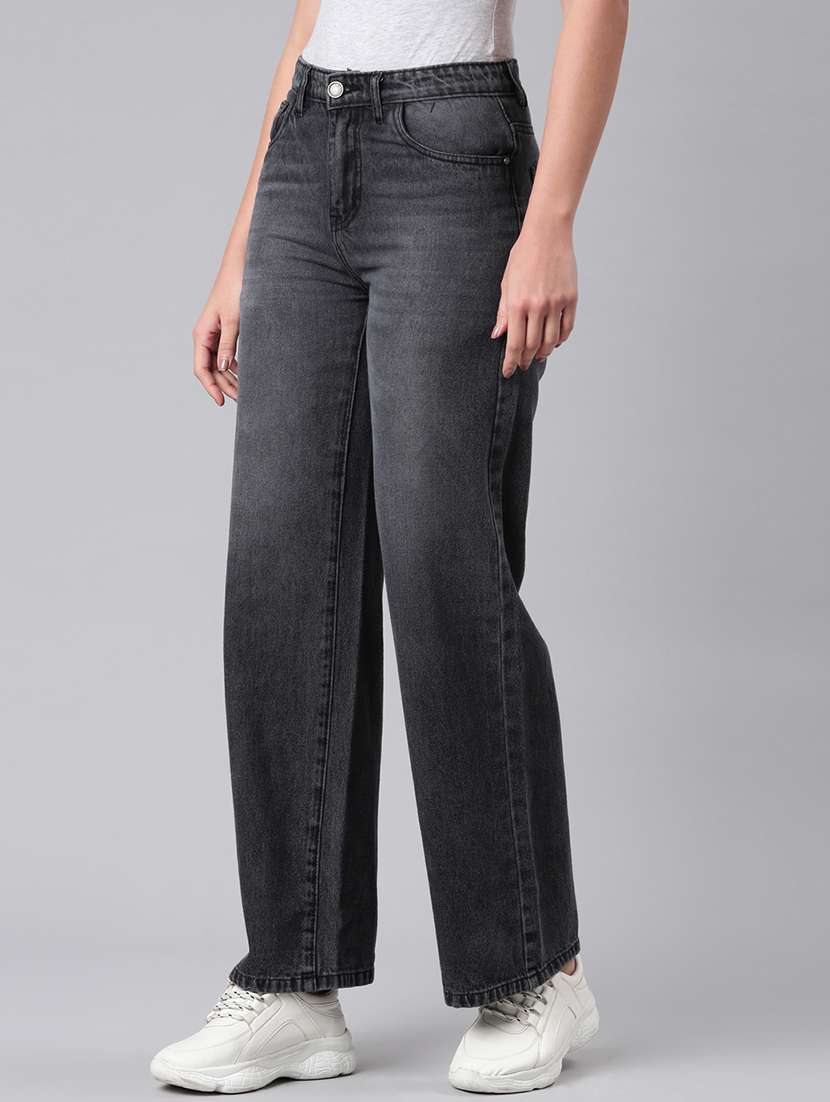 women washed high rsie wide leg jean - 21992428 -  Standard Image - 1