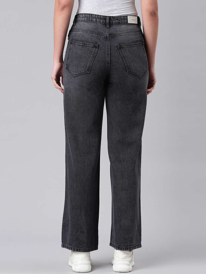 women washed high rsie wide leg jean - 21992428 -  Standard Image - 4