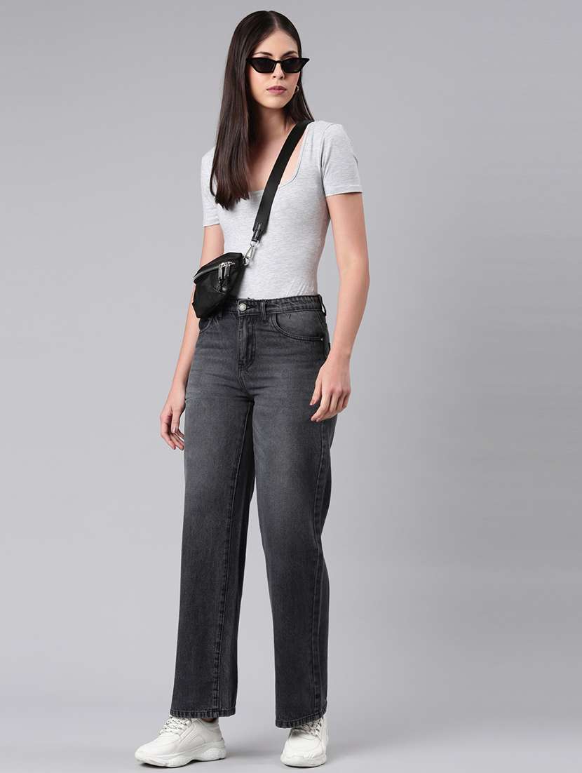 women washed high rsie wide leg jean - 21992428 -  Standard Image - 6