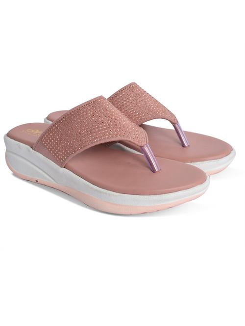 women pink solid slip on wedge - 21992430 -  Standard Image - 0