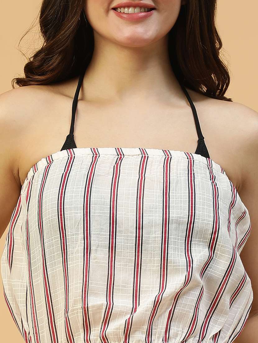 women off striped tube neck romper  - 21992506 -  Standard Image - 4