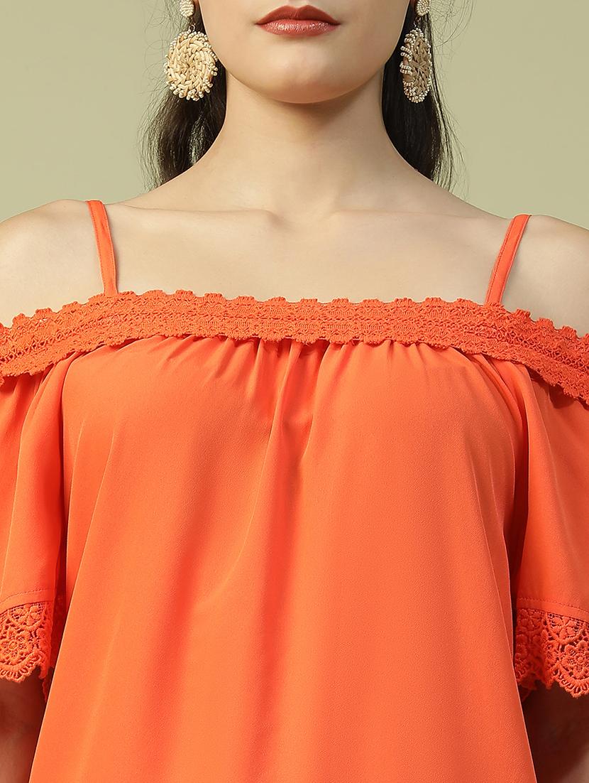 women solid off shoulder regular top - 21992520 - Standard Image - 4