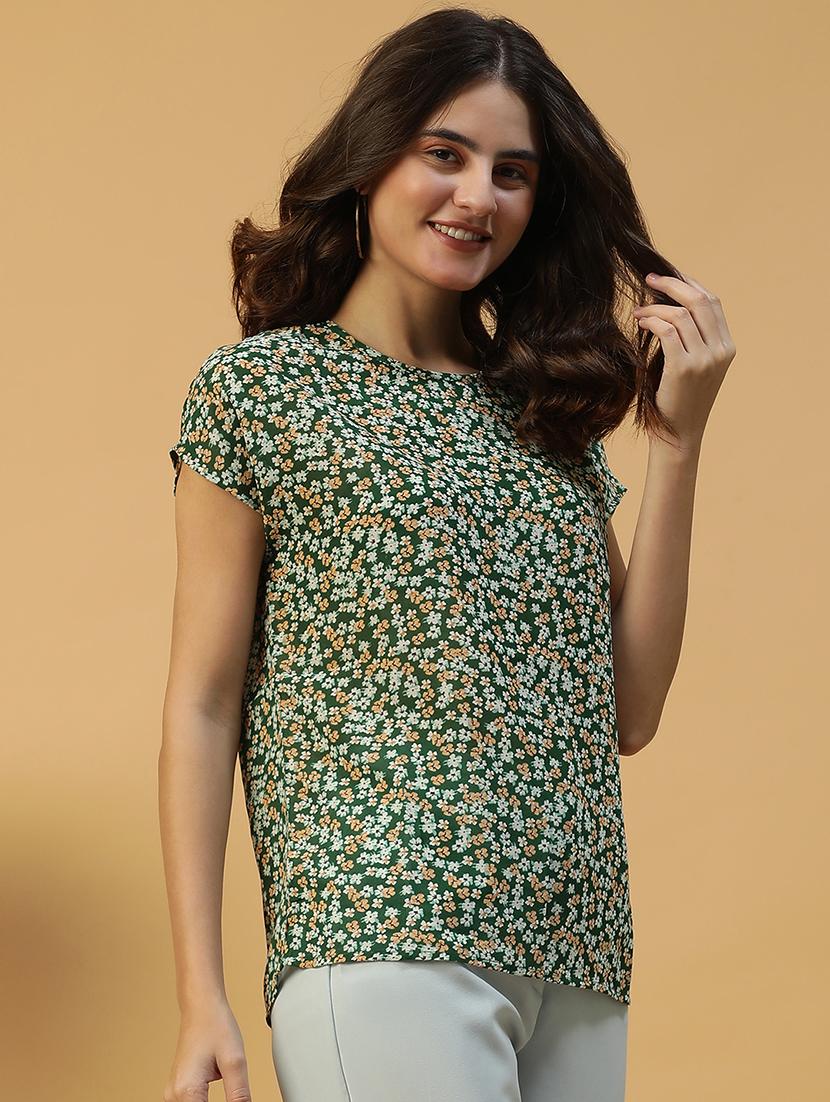 women floral print round neck regular top - 21992533 -  Standard Image - 1
