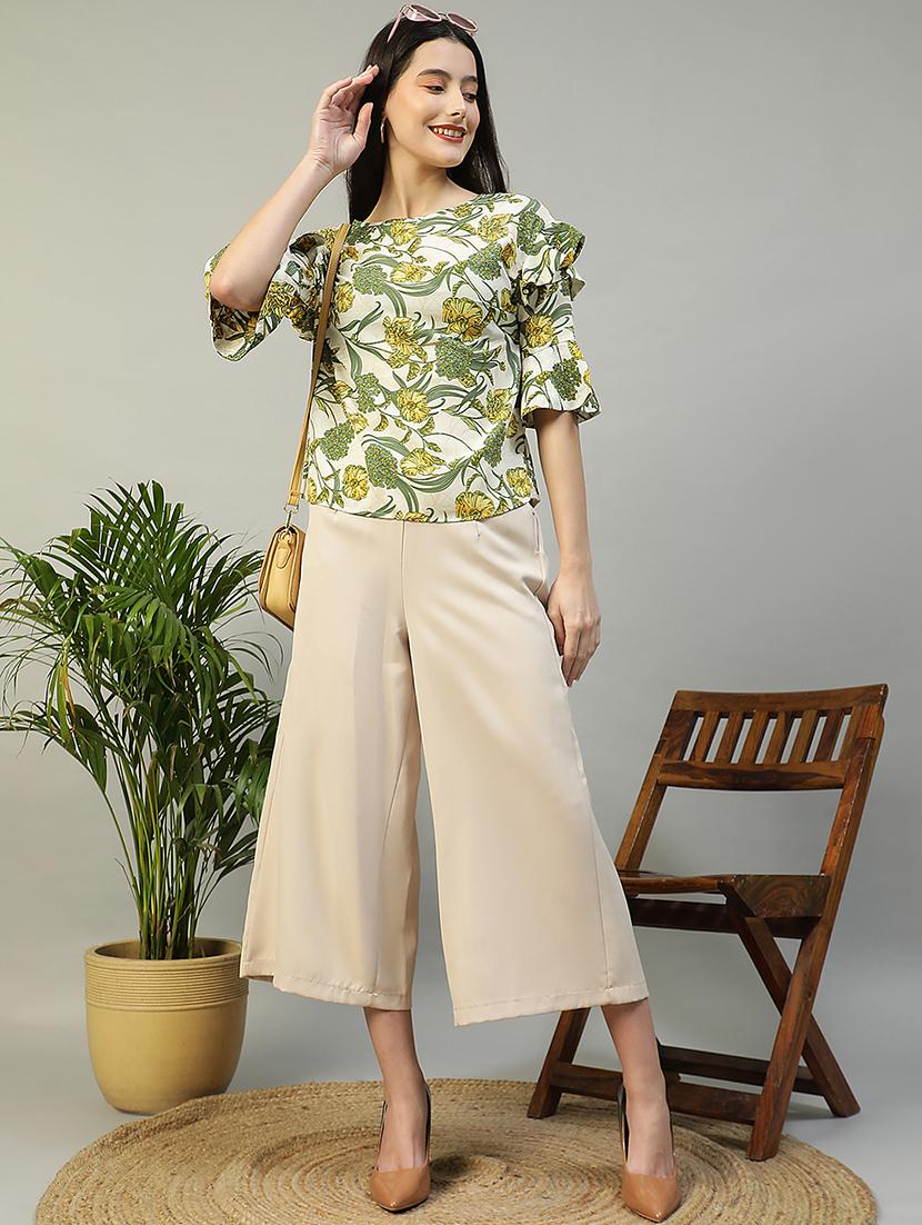 women floral print boat neck regular top - 21992542 - Standard Image - 6
