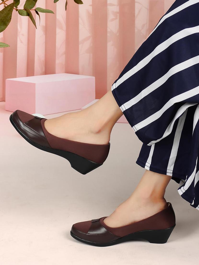 women brown slip on ballerina - 21992562 -  Standard Image - 1