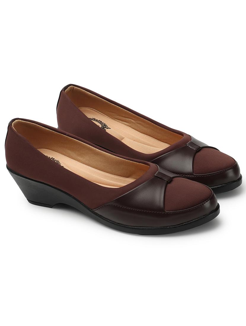 women brown slip on ballerina - 21992562 - Standard Image - 4