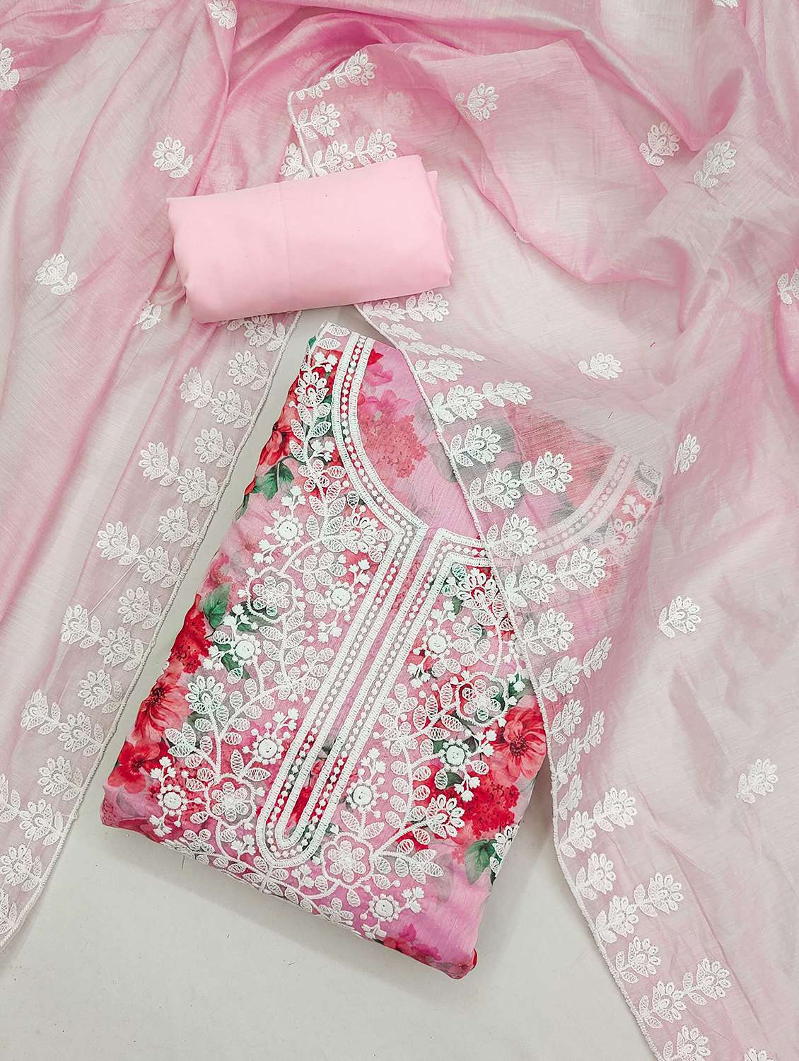 women floral embroidered unstitched suit set - 21992584 - Standard Image - 1