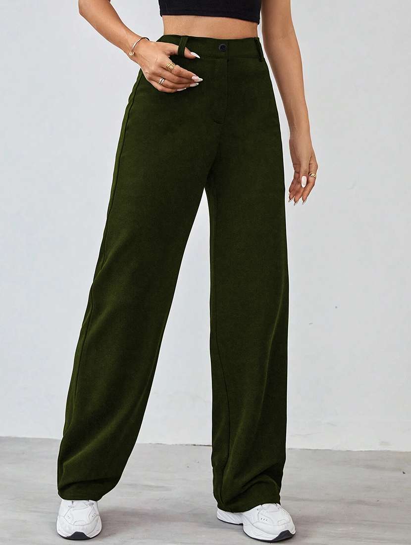 olive lycra trousers - 21993104 - Standard Image - 1