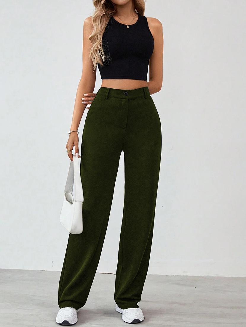 olive lycra trousers - 21993104 - Standard Image - 4
