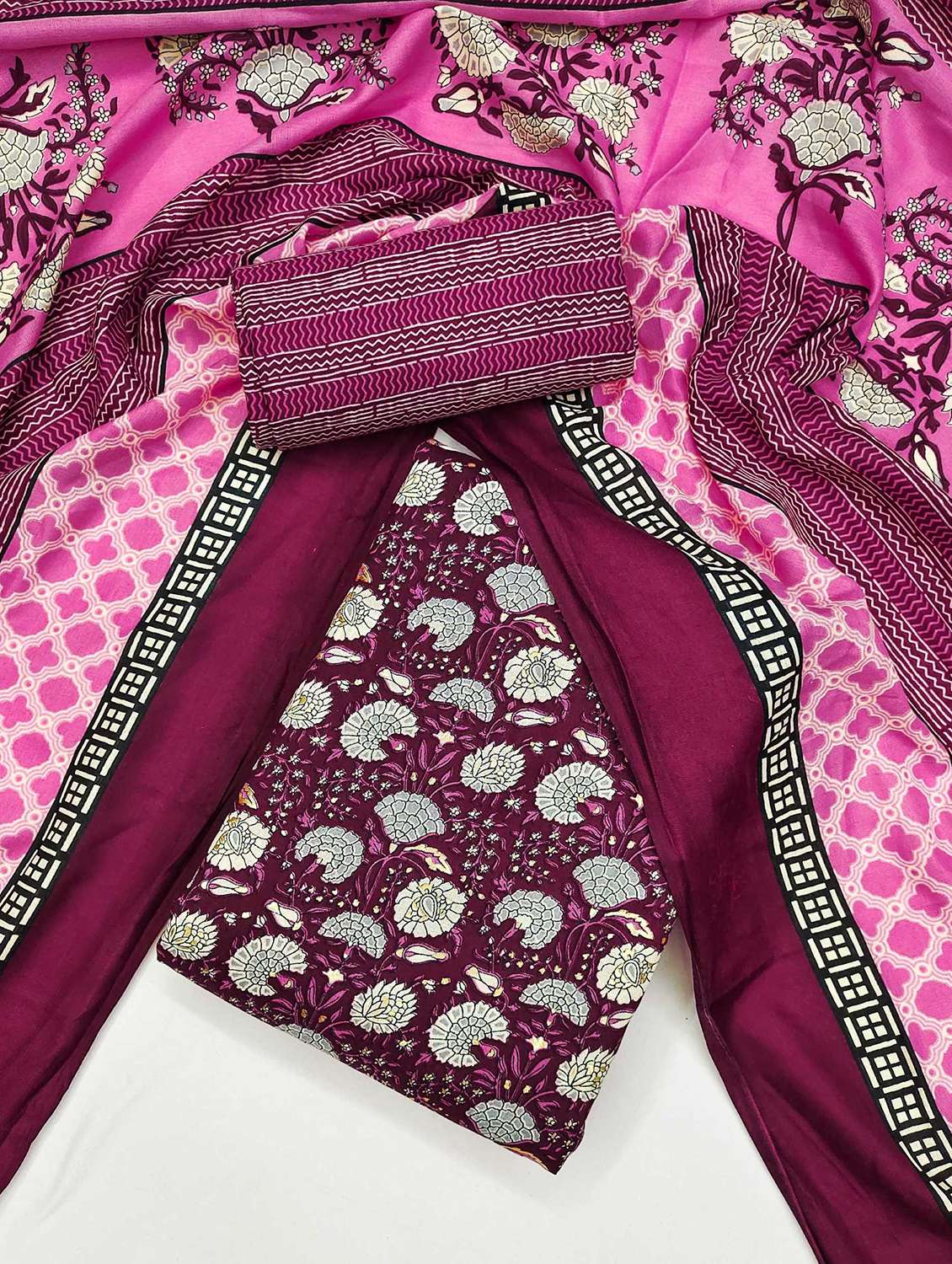 women floral printed unstitched suit set - 21993116 -  Standard Image - 1