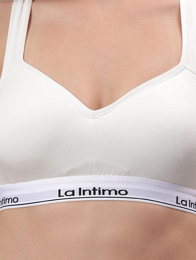 women solid lightly padded sports bra - 21993119 - Standard Image - 4