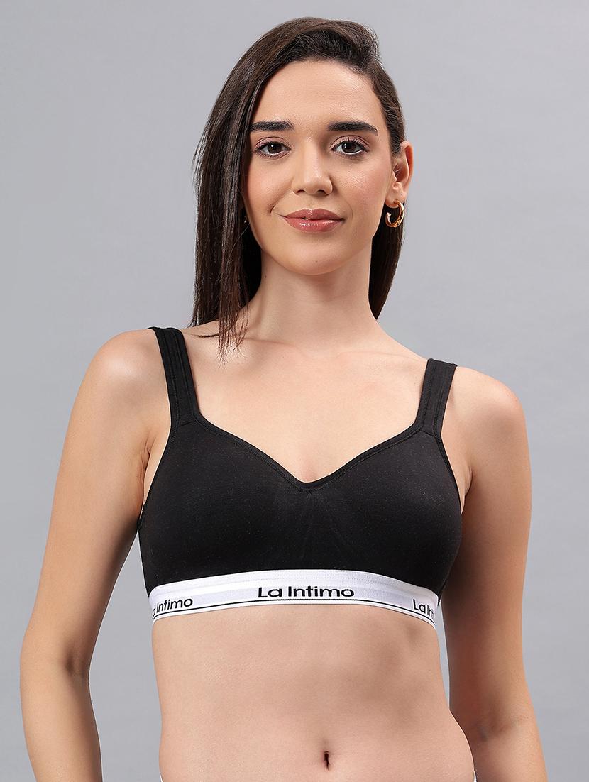 women solid lightly padded t-shirt bra - 21993130 -  Standard Image - 1