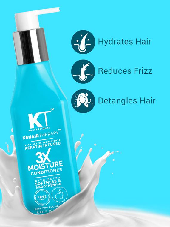 kt professional kehairtherapy with active ingredients keratin infused 3x moisture sulfate free keratin conditioner - 250 ml - 21993182 - Standard Image - 1
