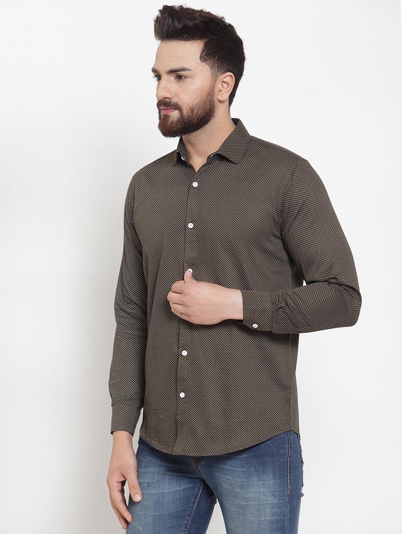 men solid long sleeve slim fit casual shirt - 21993315 -  Standard Image - 1