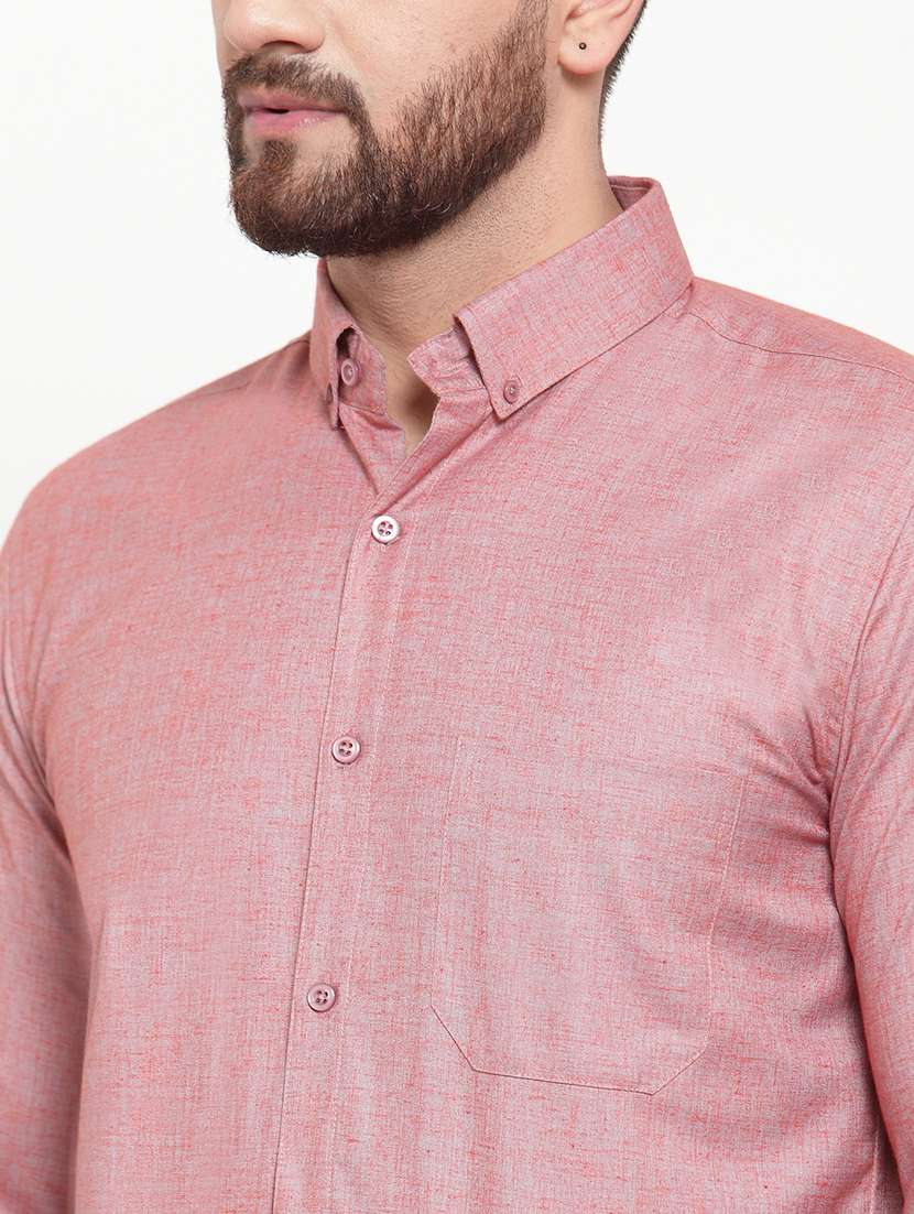 men solid long sleeve slim fit casual shirt - 21993322 -  Standard Image - 4