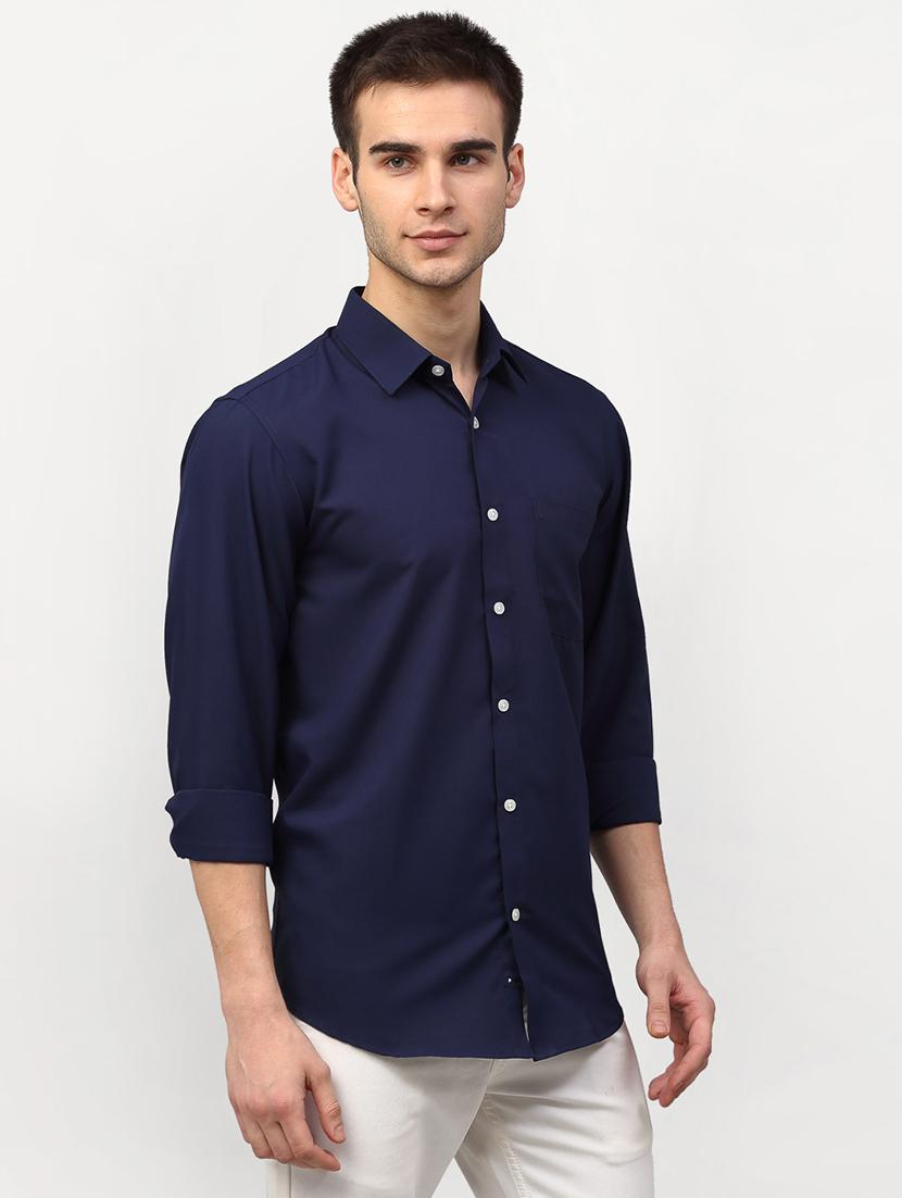 men solid long sleeve regular fit casual shirt - 21993331 -  Standard Image - 1
