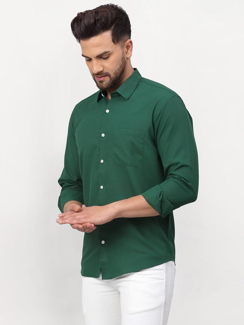 men solid long sleeve regular fit casual shirt - 21993332 -  Standard Image - 1