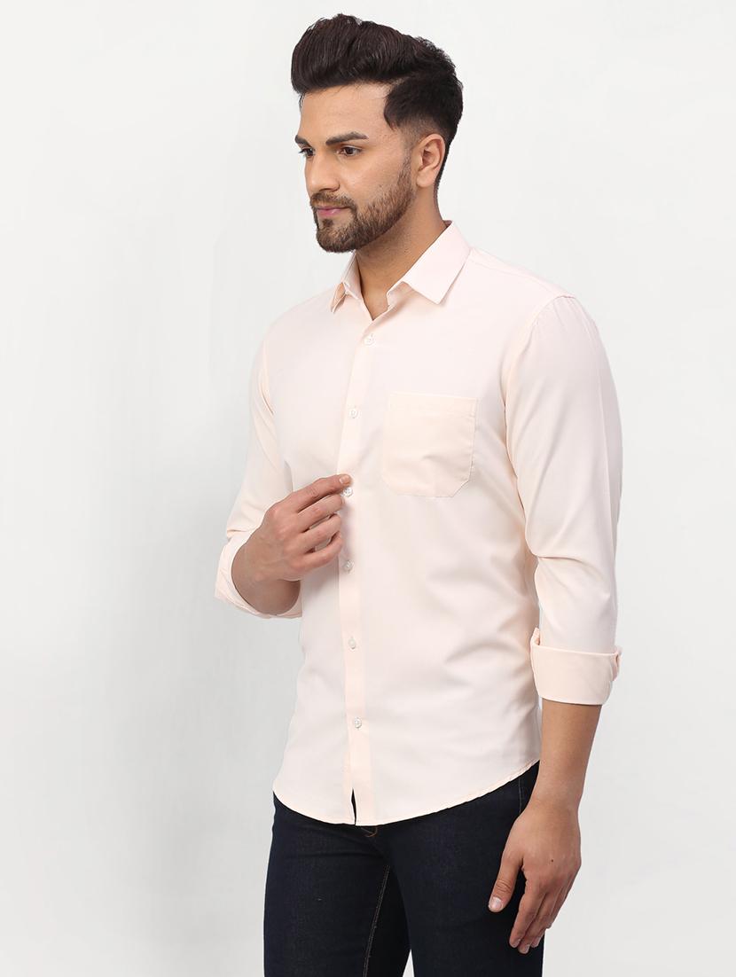 men solid long sleeve regular fit casual shirt - 21993333 - Standard Image - 1