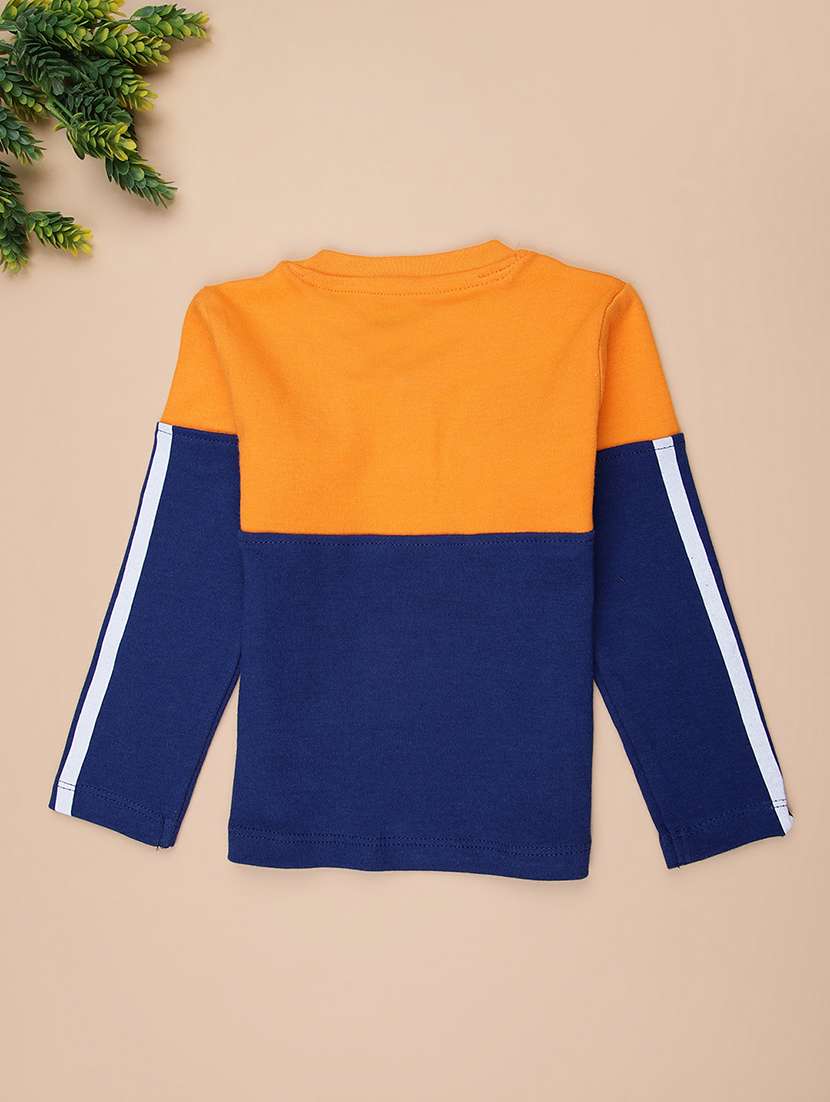 boys color blocked long sleeve t-shirt - 21993403 -  Standard Image - 1