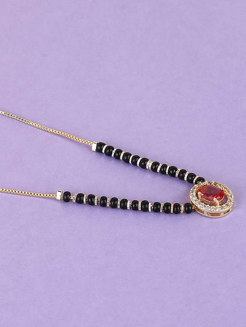 multi colored metal mangalsutra necklace - 21993412 -  Standard Image - 1