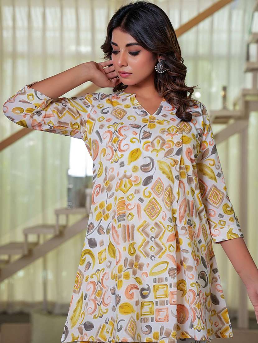 women white printed ethnic co-ord set - 21993532 -  Standard Image - 1