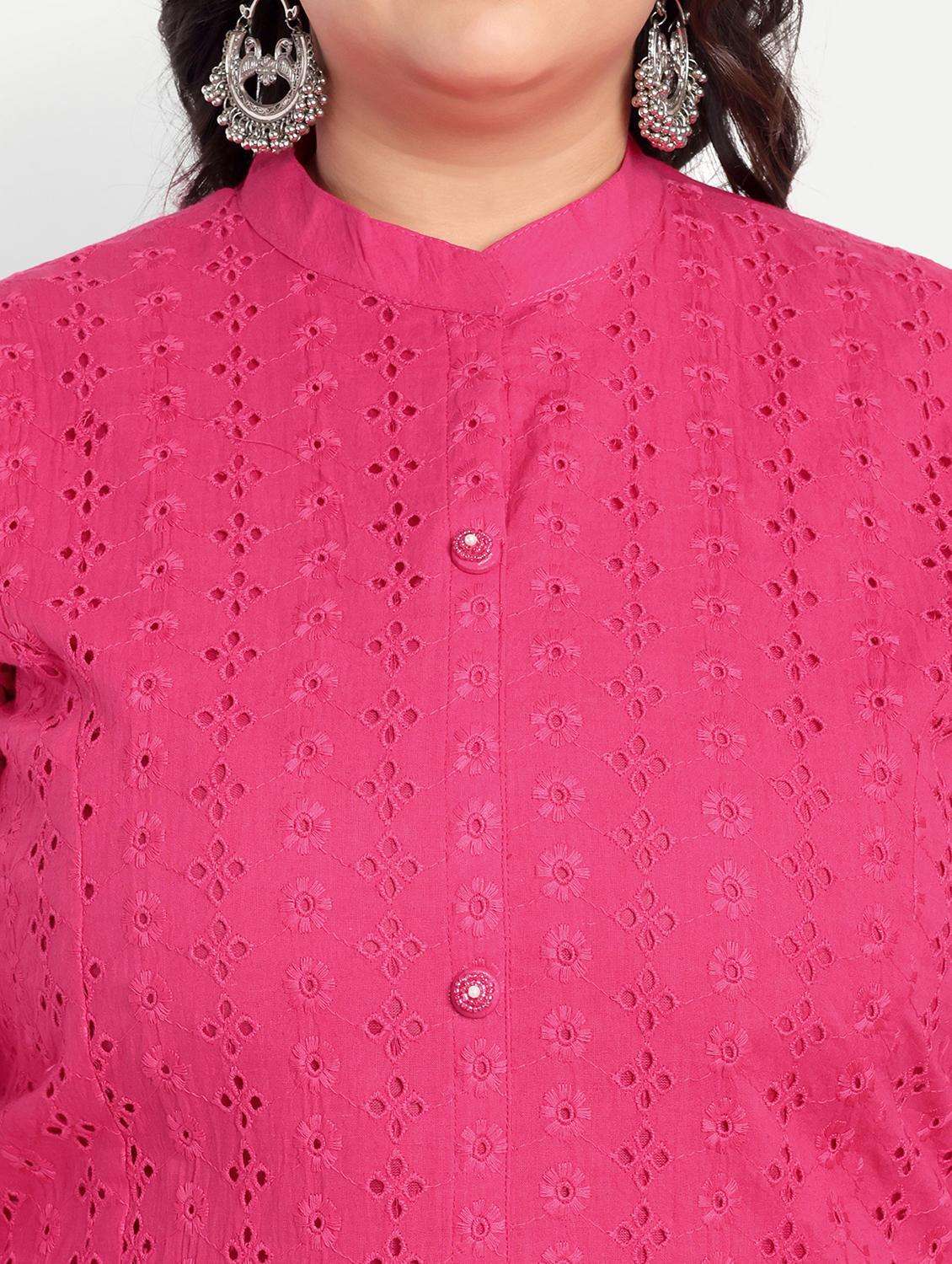 women plus size self designed straight kurta - 21993641 -  Standard Image - 1