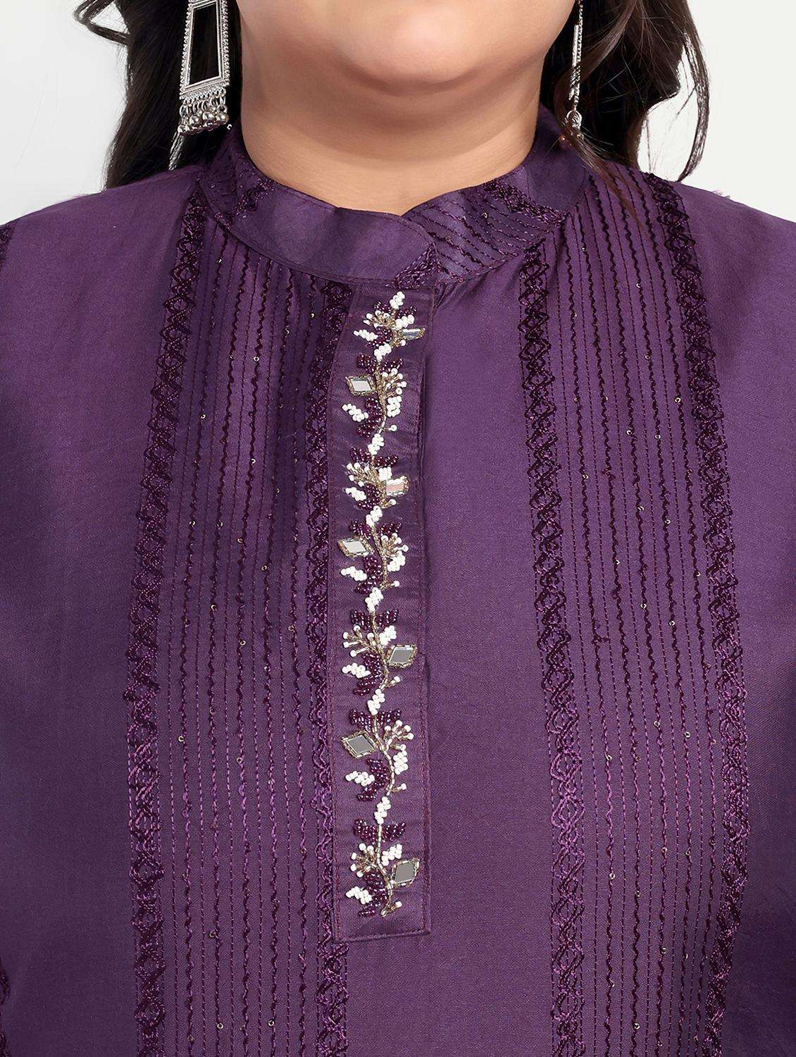 women plus size self designed straight kurta - 21993644 -  Standard Image - 1