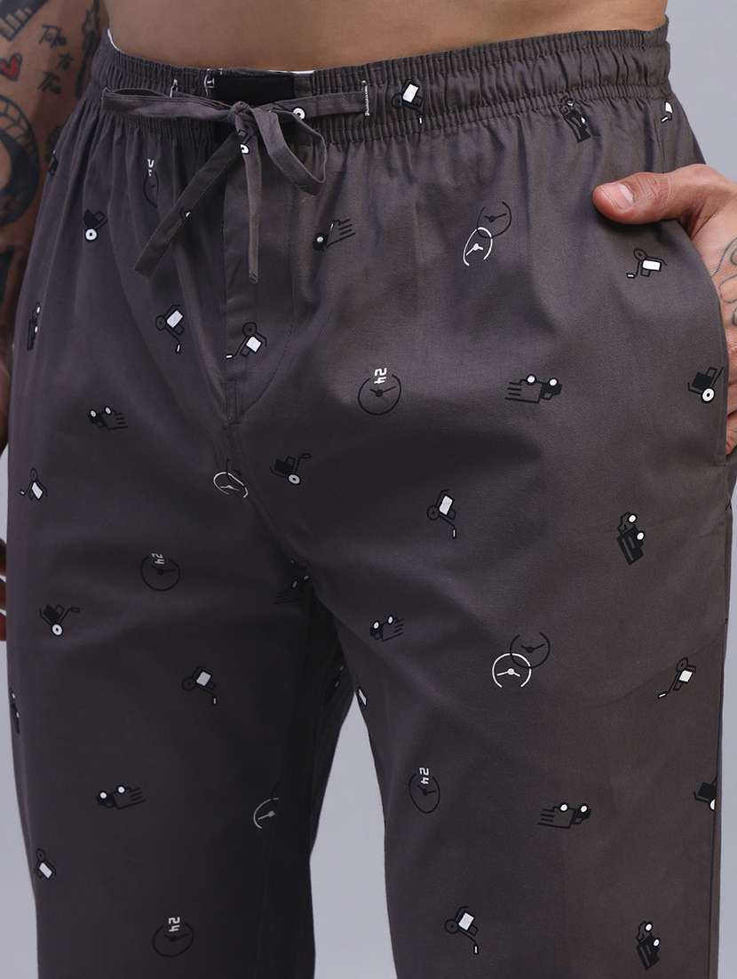 men printed mid rise regular fit pyjama  - 21993709 -  Standard Image - 4