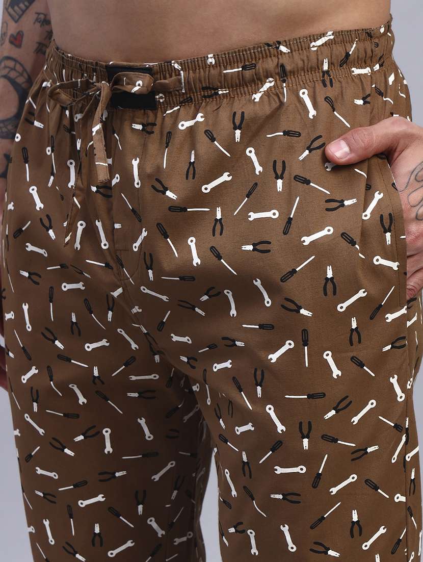 men printed mid rise regular fit pyjama  - 21993711 -  Standard Image - 4