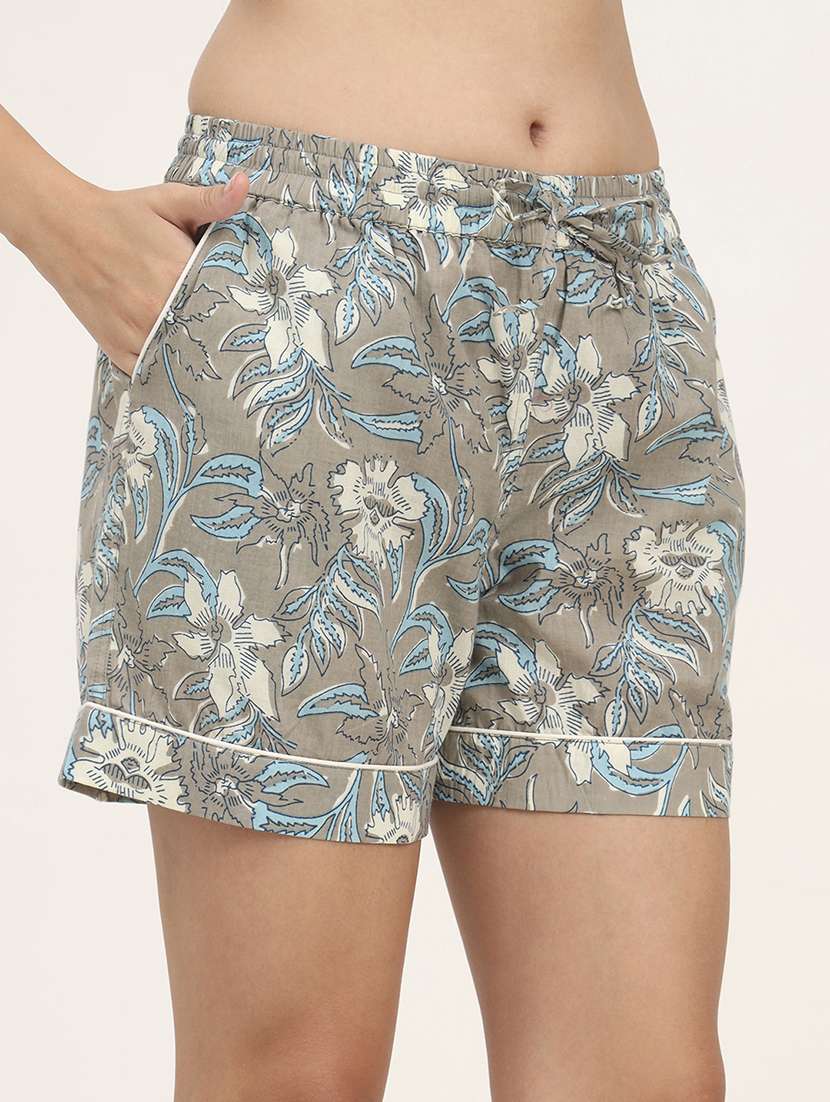 women printed nightwear shorts set - 21993732 -  Standard Image - 4
