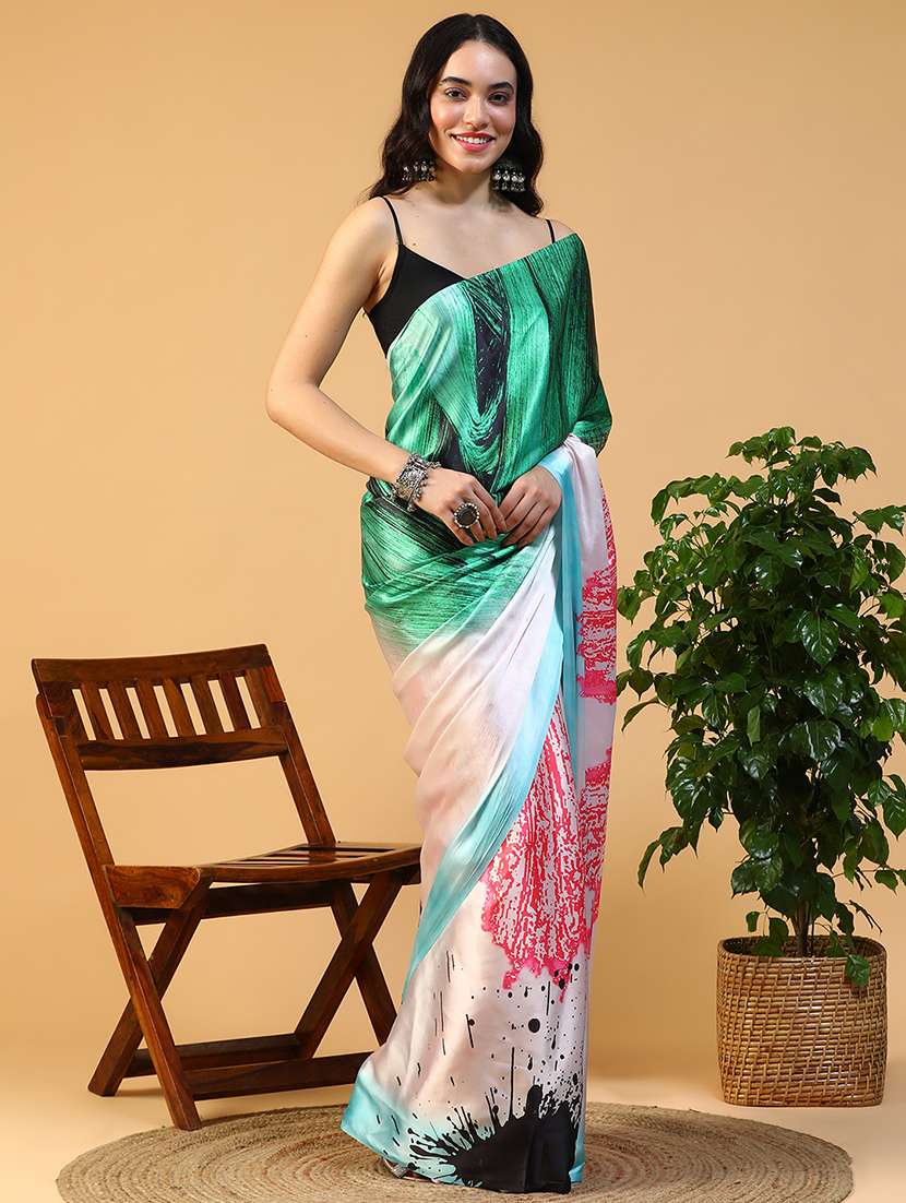 women printed casual wear saree with blouse - 21993741 - Standard Image - 1