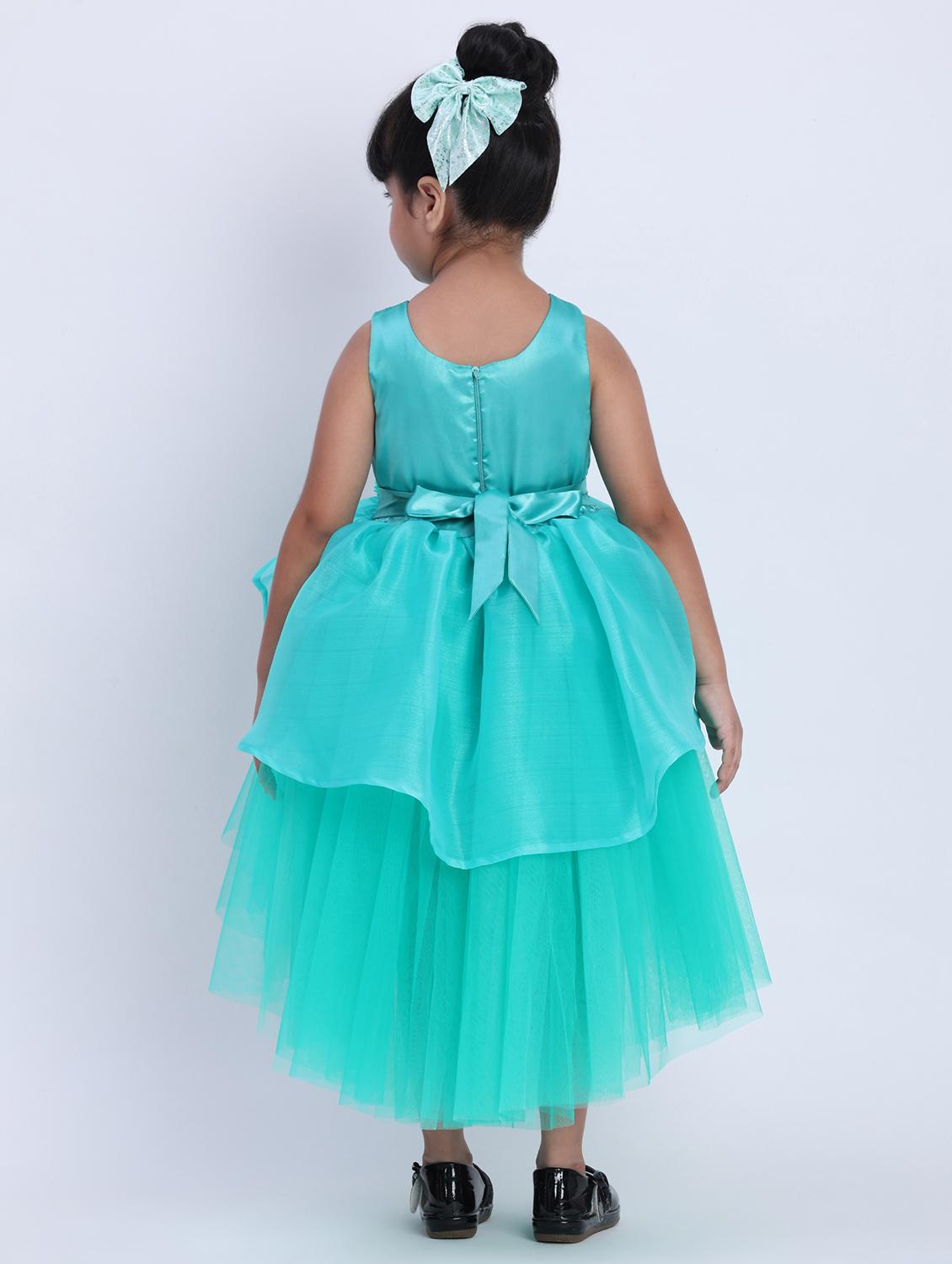girls solid sleeveless high low dress - 21993773 - Standard Image - 4