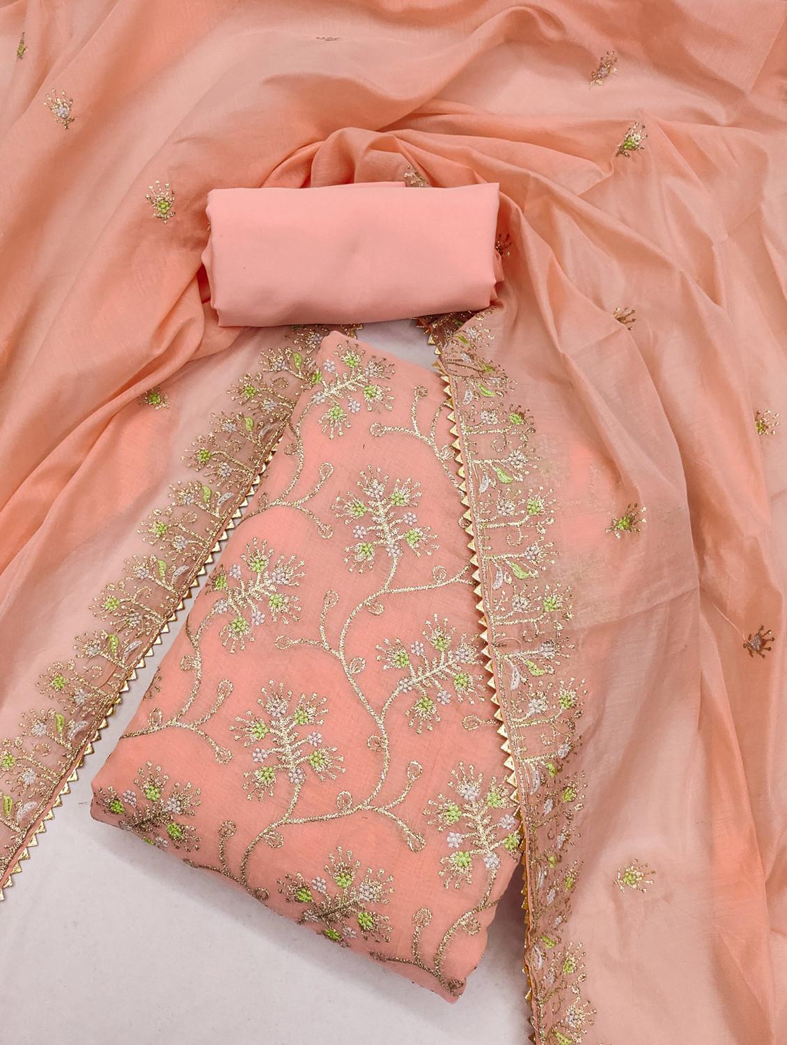 women embellished unstitched suit set - 21993869 - Standard Image - 1