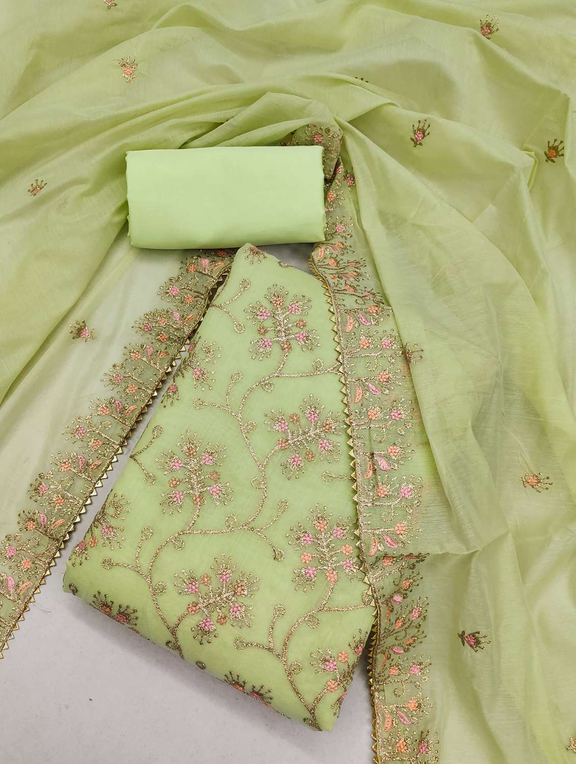 women embellished unstitched suit set - 21993870 -  Standard Image - 1