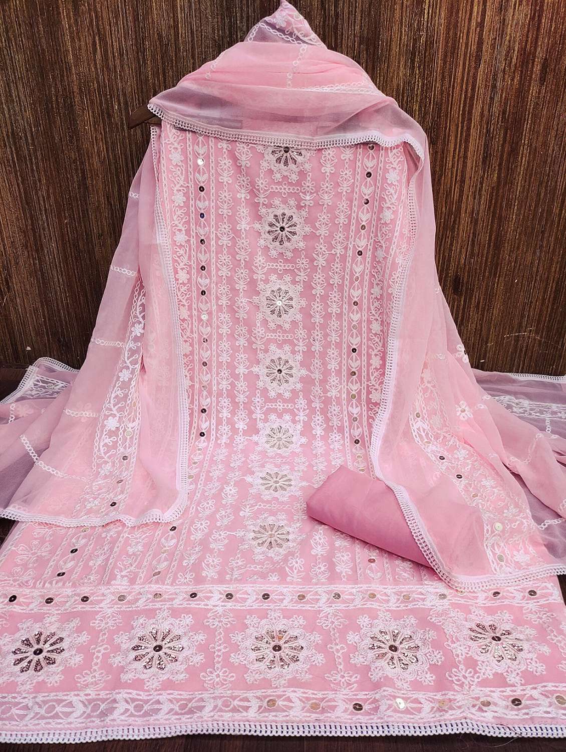 women embroidered unstitched suit set - 21993877 - Standard Image - 1