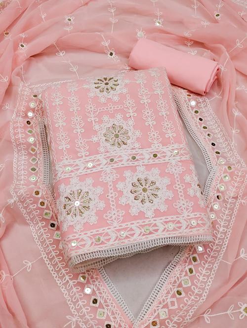 women embroidered unstitched suit set - 21993879 - Standard Image - 0