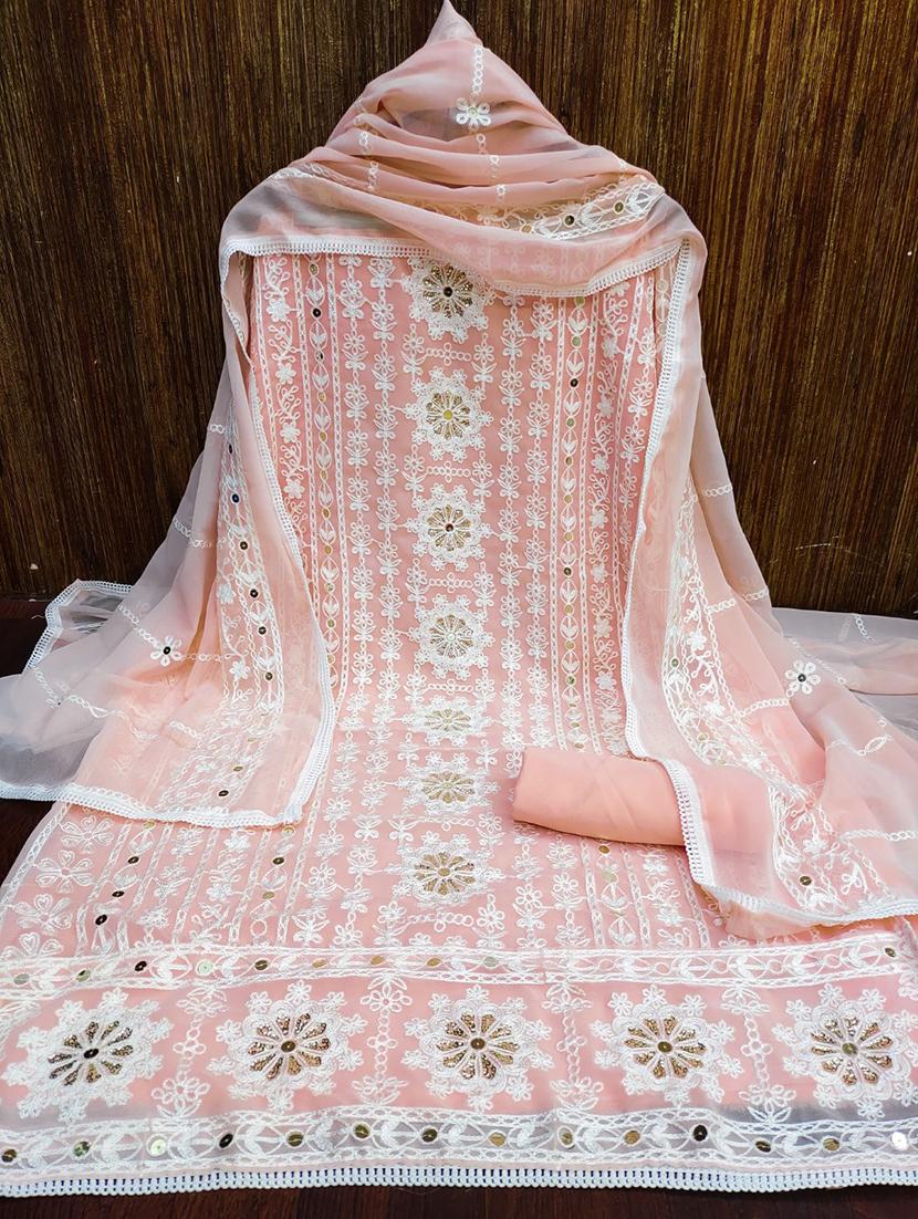 women embroidered unstitched suit set - 21993879 - Standard Image - 1