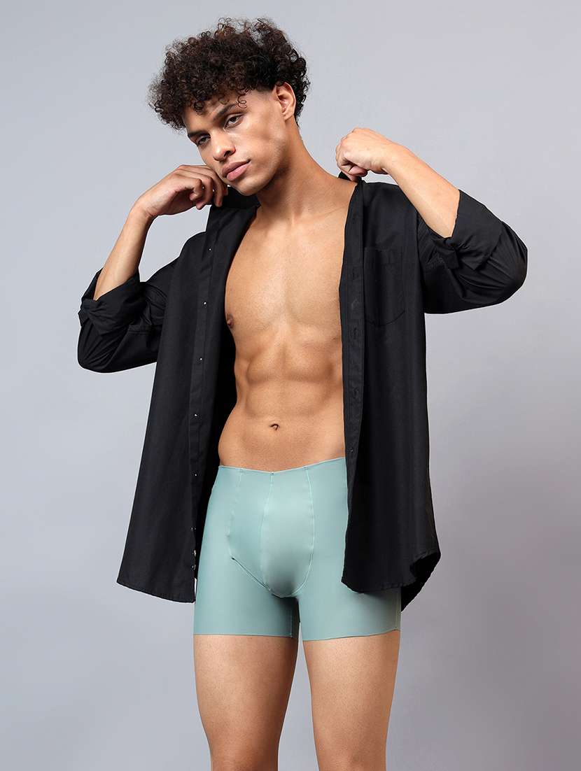 men solid mid rise seamless trunks - 21993897 -  Standard Image - 4