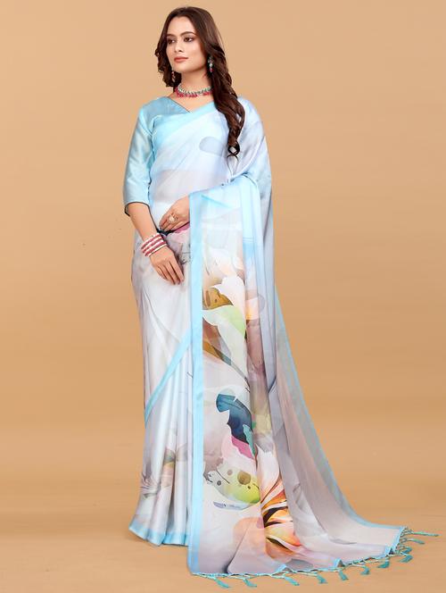 women floral printed saree with blouse - 21993920 -  Standard Image - 0