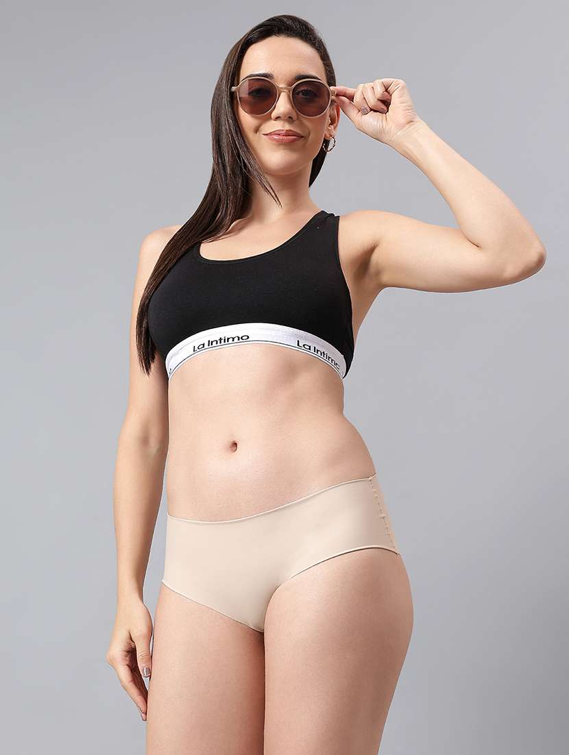 women solid low rise seamless hipster panty - 21993967 -  Standard Image - 4