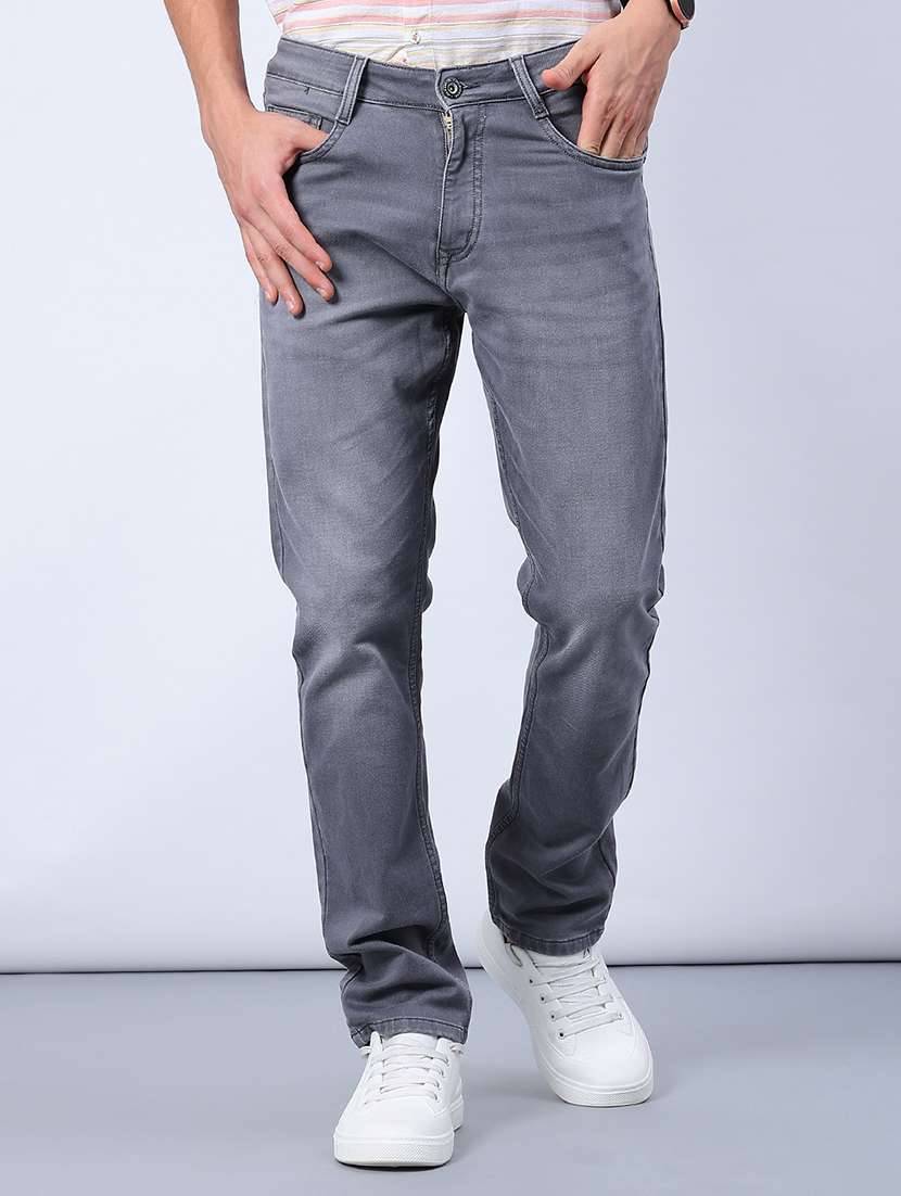 men solid mid rise slim fit jeans - 21994687 -  Standard Image - 1