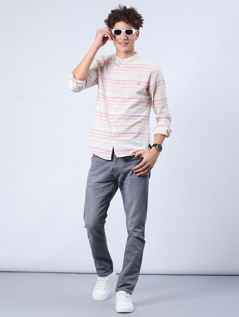 men solid mid rise slim fit jeans - 21994687 -  Standard Image - 4