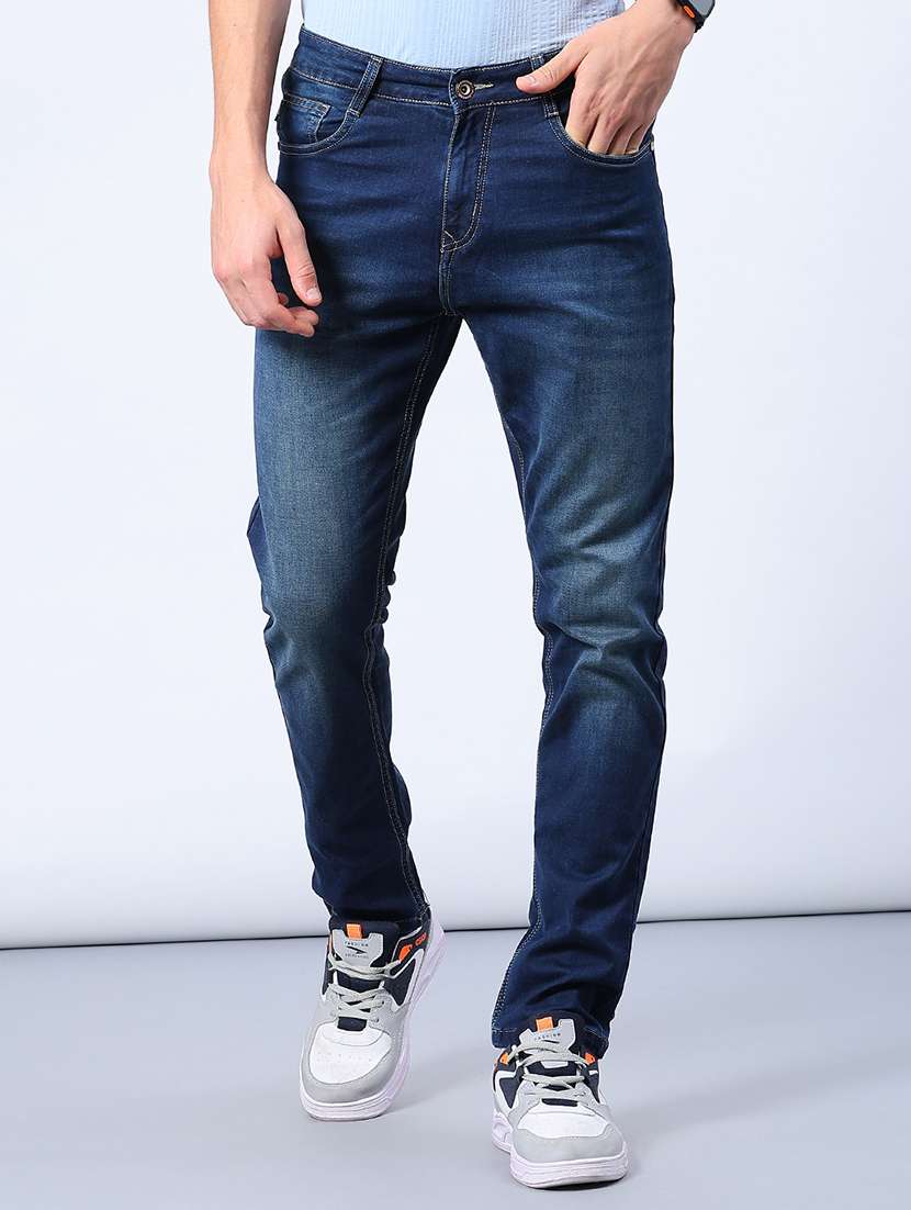 men washed mid rise full length jeans - 21994691 -  Standard Image - 1