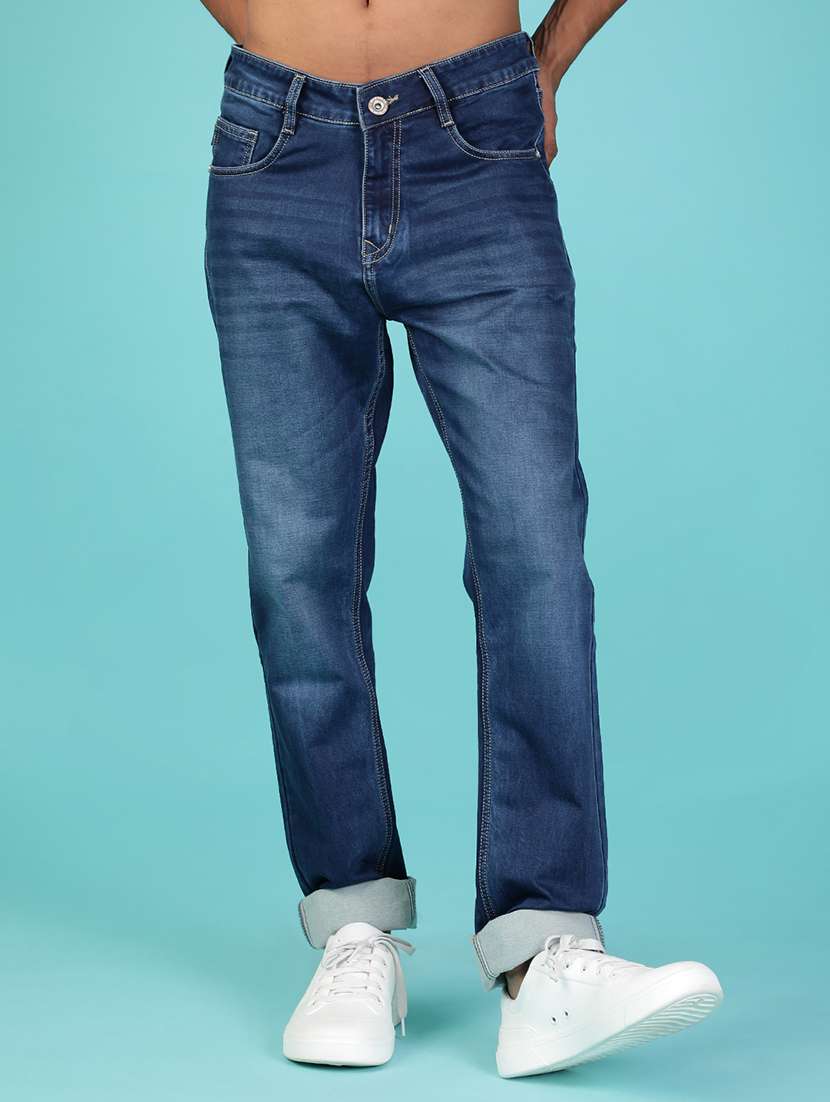 men solid mid rise slim fit jeans - 21994696 -  Standard Image - 1