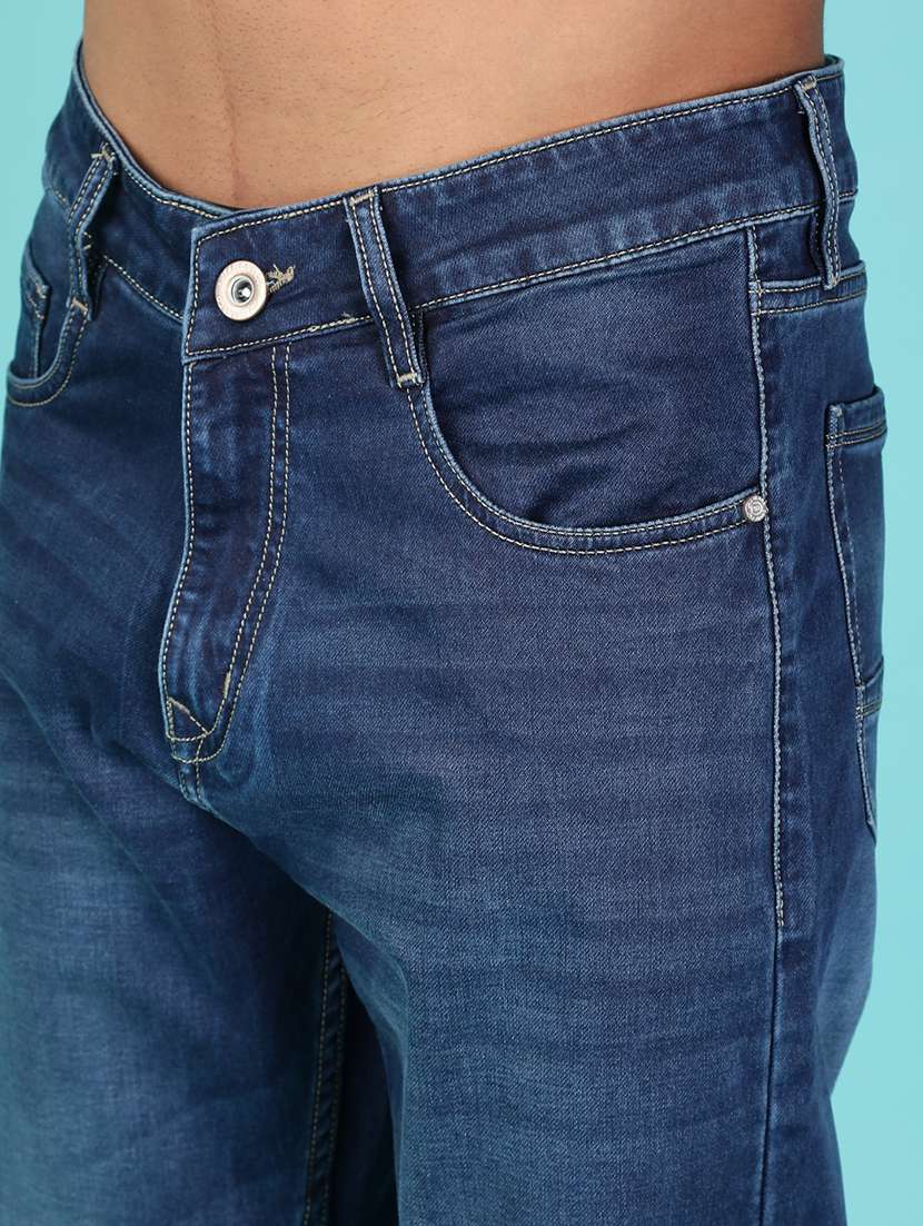 men solid mid rise slim fit jeans - 21994696 -  Standard Image - 4