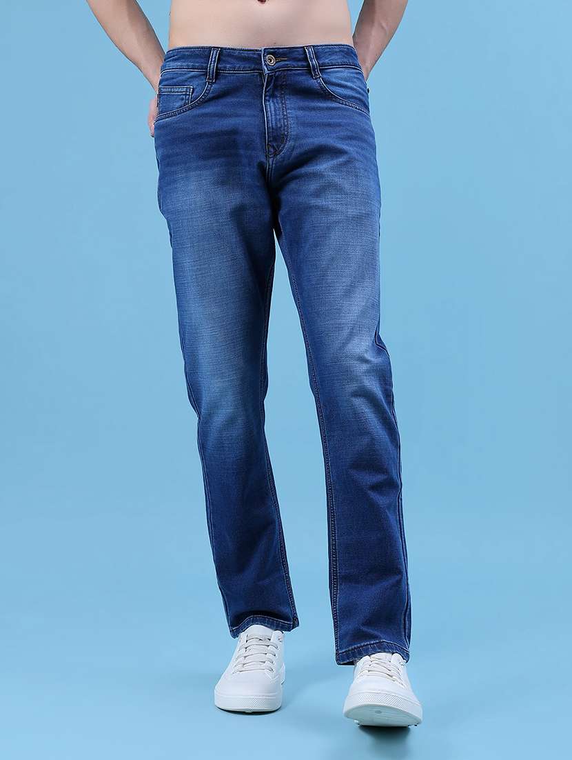 men solid mid rise slim fit jean - 21994697 -  Standard Image - 1