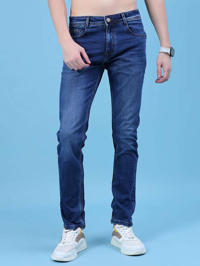 men solid mid rise slim fit jean - 21994705 -  Standard Image - 1