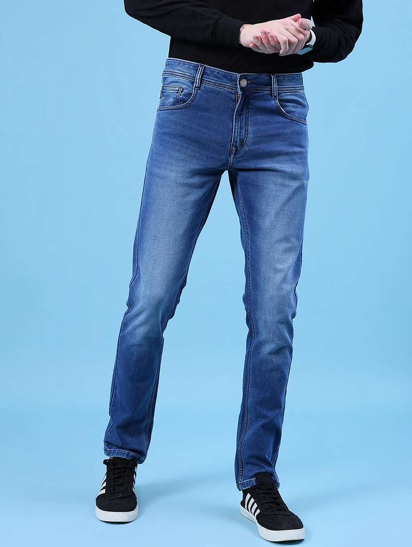 men solid mid rise slim fit jean - 21994709 -  Standard Image - 1