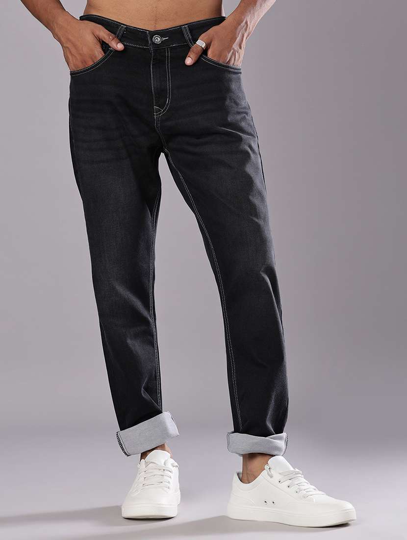 men solid mid rise slim fit jean - 21994714 -  Standard Image - 1